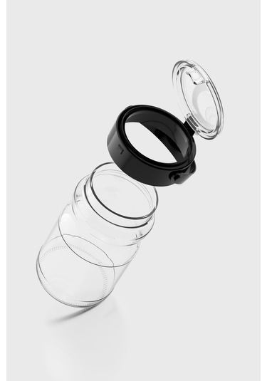 Renga Mono 1700 Ml Siyah Kapaklı Cam Kavanoz 131072 Siyah