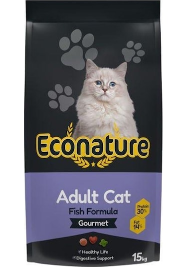 Econature Gurme Balıklı Yetişkin Kedi Maması 15 KG