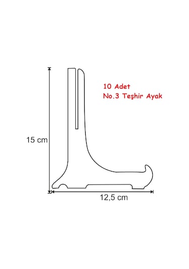 Çerçeve Teşhir Ayak Teşhir Standı 15 Cm No 3
