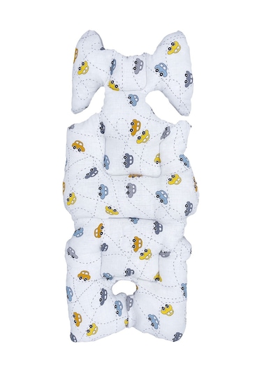 Ezh Collection 8011 Müslin Puset ve Oto Koltuğu Minderi Sarı-Gri