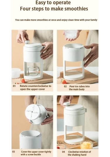 Jialan Manuel Traş Buz Makinesi, Ev Manuel Buz Kırıcı, Beyaz