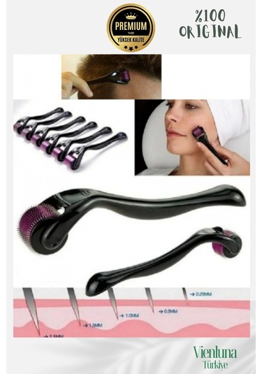 Vienluna Titanyum Uçlu 540 İğneli 0.50 MM Cilt Bakım Vücut Yenileme Masaj Aleti Derma Roller