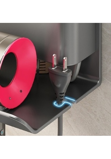 Lichen Saç Kurutma Makinesi Depolama Rafı, Delik Açmaya Gerek Siyah