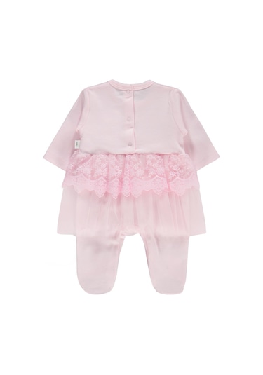 Civil Baby Fırfır Tüllü 1-9 Ay Tulum - Pembe