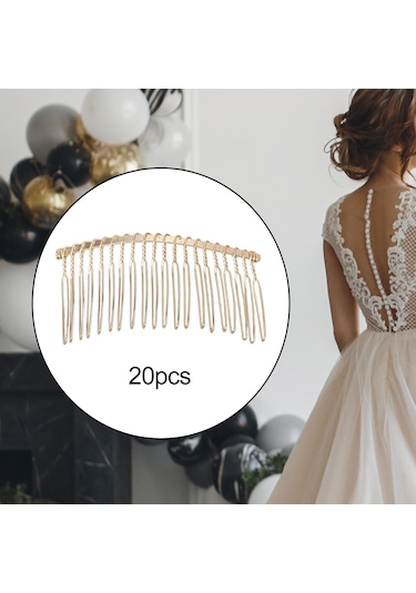 Suntek 20x Gelin Saç Tarak Klip Kadın Kızlar Için Altın
