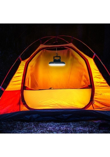 Taşınabilir Kamp Fan Led Fener Mini Masa Fan Usb Şarj 6908 Beyaz