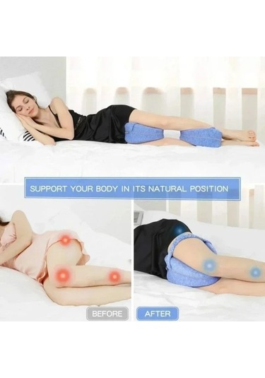 Zyzqstore Bellek Pamuk Bacak Yastık Içi Boş Gebelik Yan Uyuyan Antrasit Beyaz Antrasit - Beyaz