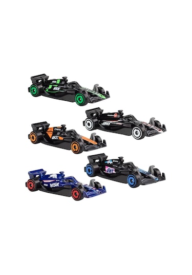 Hot Wheels Formula 1 2024 Araba Seti 5 Li Lisanslı Model Araç Koleksiyonu