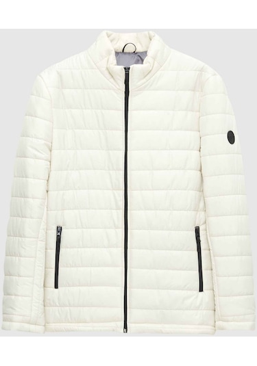 Ds Damat Slim Fit Taş Rüzgar Geçirmez Elyaf Dolgulu Mont 3HF07ORT04262 Taş