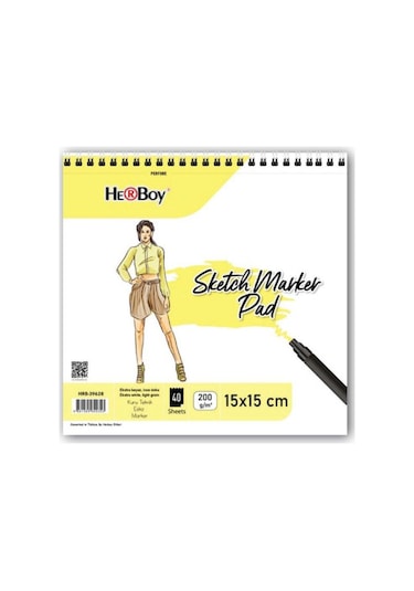 Sketch Marker Pad 15 15cm 200g/m2 40 Yaprak Hrb-39628