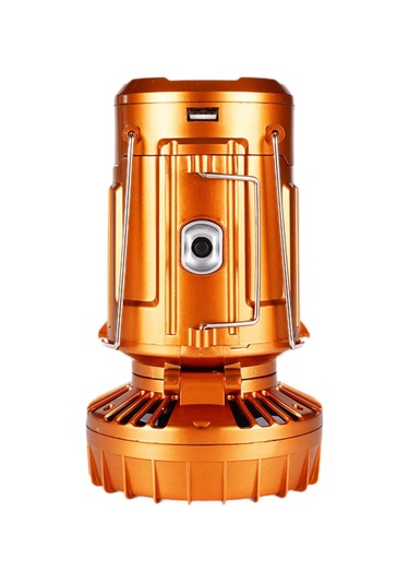 Homyl Güneş Enerjili Kamp Feneri Fanlı Elektrikli Fan Altın Altın