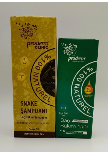 Proderm Snake Şampuanı 500 ML + Normal Saçlar İçin Saç Bakım Yağı 150 ML