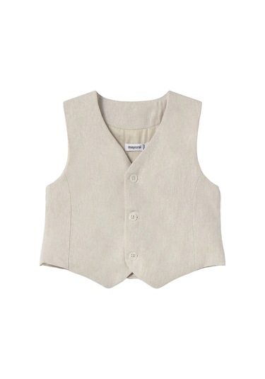 Mayoral Erkek Bebek Çizgili Keten Yelek 1303 Gri