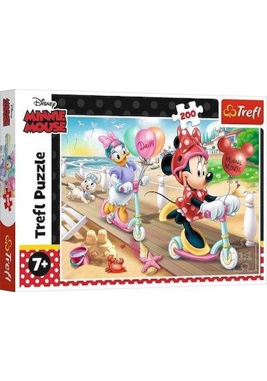 Trefl Puzzle Minnie On The Beach 200 Parça Yapboz 48*34 Cm 13262