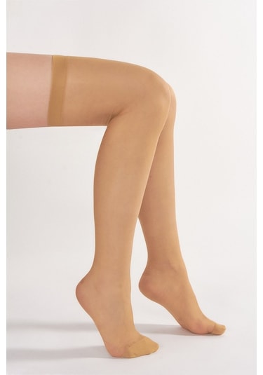 Nbb Kadın Ten Rengi Fine Diz Üstü Çorap-Ten Ten Rengi