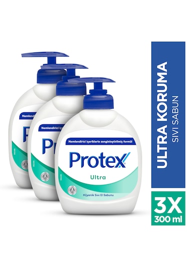 Protex Ultra Uzun Süreli Koruma Sıvı Sabun 3 x 300 ML