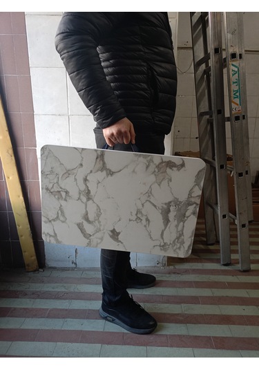 Portatif, Çok Amaçlı, Taşınabilir Kamp, Piknik, Seyehat Masası Beyaz