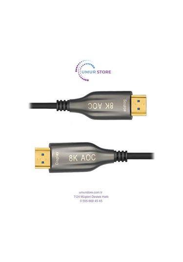 40 Metre - Aoc Fiber Hdmı 2.1 Kablo - 48gbps, 8k 60hz, 4k 120hz, 4k 60hz, Earc, D-hdr, Dolby Vision