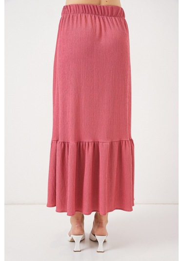 1886 Uzun Örme Etek - Gül Kurusu Gülkurusu