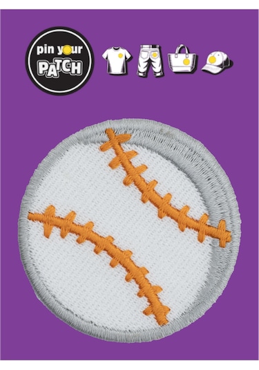 Pin Your Patch Ütü İle Yapışan Yama Patch 7047 Beyzbol Topu Çok Renkli