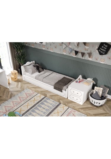 Hayal Modern Büyüyen Beşik Beyaz - Tamamı 1. Kalite Mdf Beyaz