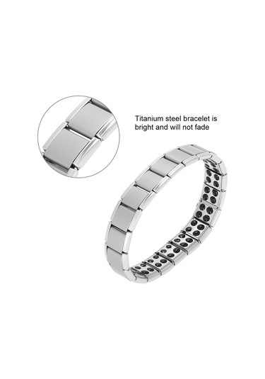 Tenfowee Germe Titan Çelik Bilezik - Kas Gerilimini Azaltır, Kan Dolaşımını Ve Esnekliği Artırır - Gümüş Renk, Dayanıklı Ve Kolay Bakım Silver