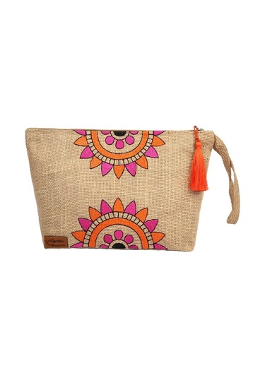 Ju Yaratıcı Tasarım Hasır Kadın Portföy & Clutch Üçgen Çanta