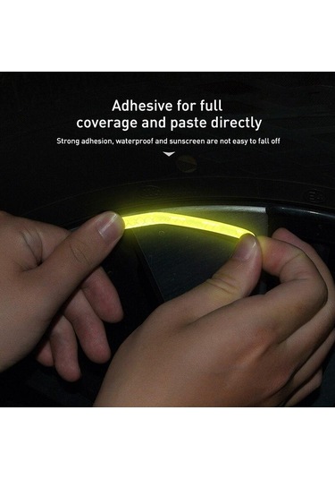 Yeşil Evrensel Araba Yansıtıcı Bant Uyarı Işareti Yansıtıcı Açık Uyarı Şerit Aksesuarları Bmw Için Dış Araba Kapı Çıkartmalar