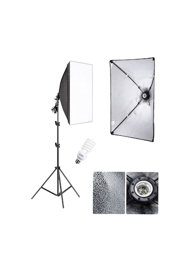 Deyatech Tek Duylu Softbox 50 x 70 CM Sürekli Video Işık Kiti + Lamba