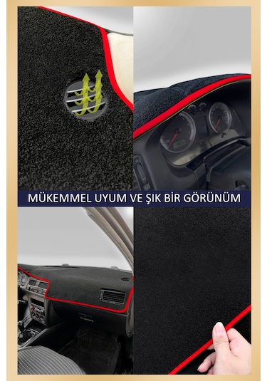 Renault Megane 2 2002 2009 Uyumlu Buyuk Ekranlıtorpido Koruma Halısı Gri Kenar