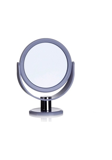 Kozel Yuvarlak Ayaklı Makyaj Aynası Beyaz