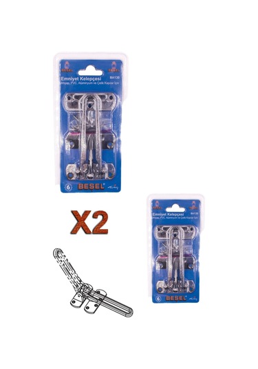 Kapı Emniyet Kelepçesi Krom 2 Adet