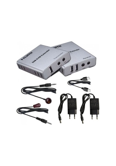 Hdmı 60m Kvm Extender + Audio Alıcı Verici 1080p Cat6 Hdmı Uzatıcı