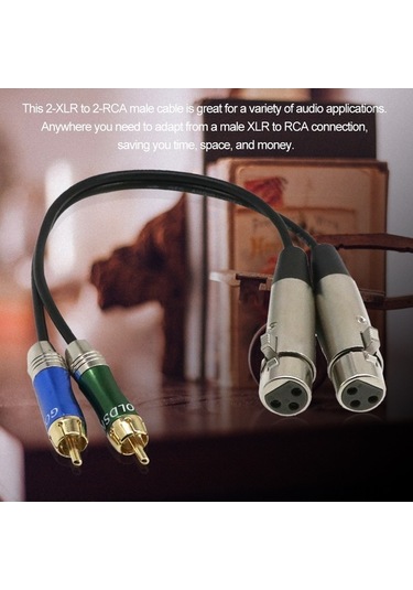 Novahub 2'li Xlr-rca Erkek Ses Bağlantı Kablosu, 29.5cm, Multimedya Uygun, Hd Ses Kablo