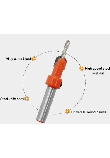 Hallow Havşa Matkap Ucu Ağaç İşleme Vidalar Pah Ahşap 5 Adet