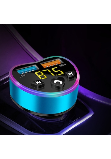 Araba Mp3 Bluetooth Çalar Fm Verici Çok Fonksiyonlu Araç Şarj Cihazı, Model: 4.8a Altın