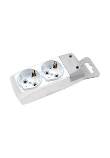 Depa 2'li Topraklı Klemensli Grup Priz - Yıldız Serisi - 920100