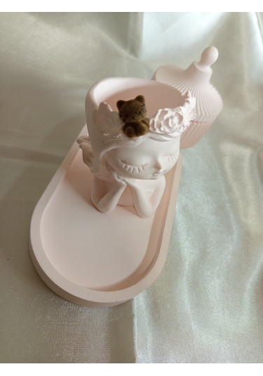 Koyu Kahverengi Peluş Kedili Küpe