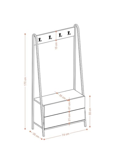 Decormet Angel Vestiyer Dec0092 Çok Renkli
