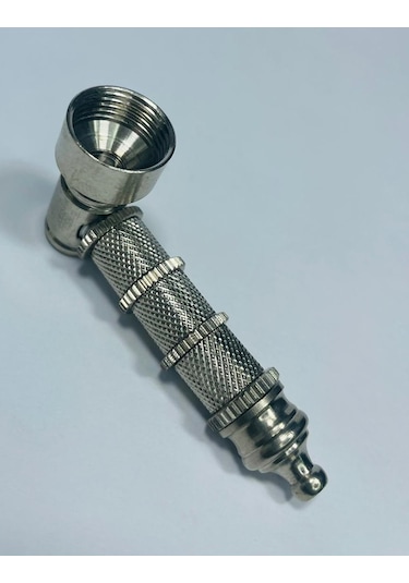 MetalikGri Full Metal Tırtıklı Pipo //7cm-11parça