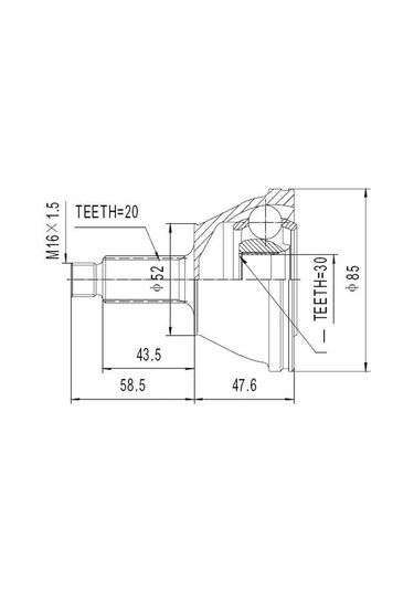 ECOFIX KRL1403ECF Aks Kafası Fabia 01-07 1,21,4 Dıs