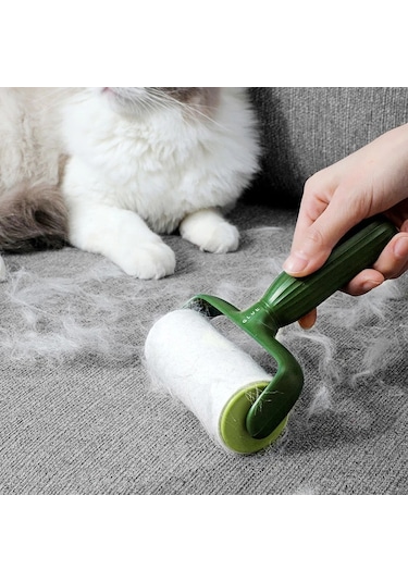 Sones Evcil Hayvan Tüyü Yapıştırıcı Tüy Alma Rulo Fırçası Romantik Pembe