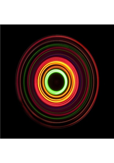 Radyal Renkli Tasarımlar Doğal Taş Bardak Altlığı 4'lü Set - Natural Stone Coasters - Taş Çok Renkli