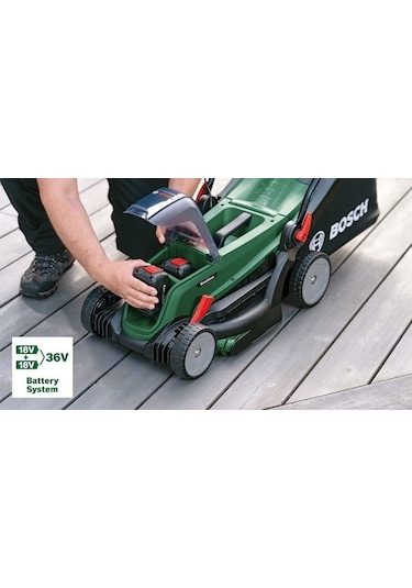 Bosch Universal Rotak 2x18V-37-550 Çift Akülü Çim Biçme Makinesi - 06008B9E00