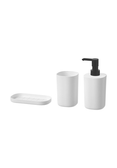 Ikea Storavan Banyo Seti Beyaz 3 Prç. 70429003 Renkli
