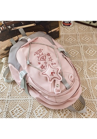 Gençler İçin Şık Ve Fonksiyonel Okul Çantası, Dayanıklı Sırt Çantası, Ergonomik Tasarım, Hafif Ve Spor Çanta Pembe