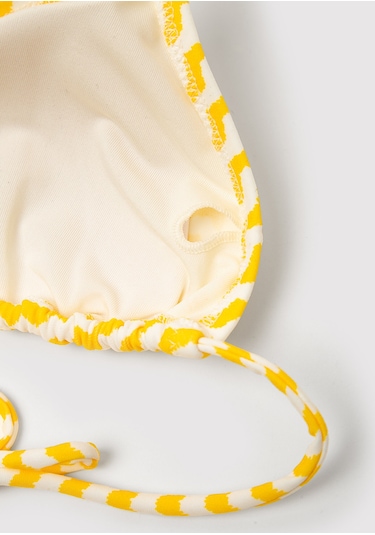 Mavi - Çizgili Üçgen Bikini Üstü 1912575-71301 Sarı