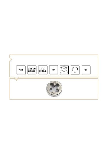 Mte Diş Açma Paftaları İnce Diş Metrik Seri Hss M 24 X 1.5