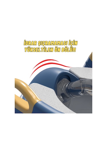 Dekohop Çocuk Merdivenli Klozet Adaptörü Yükseklik Ayarlı Pratik Mavi