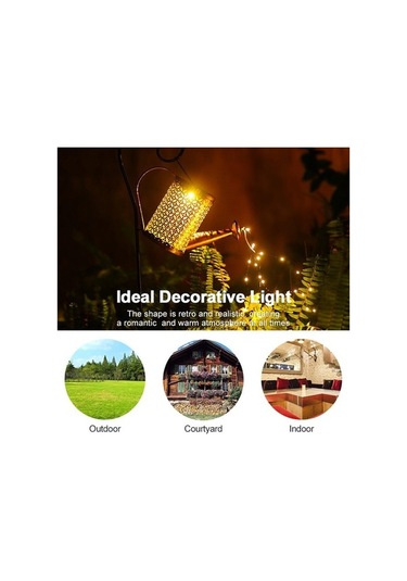 Novahub Led Güneş Şelale Işık, Su Geçirmez Bahçe Lambası, Asılı Avlu Dekorasyon, Noel Peyzaj Işığı, Topraklama Fişi Ile, S With Pole S With Pole